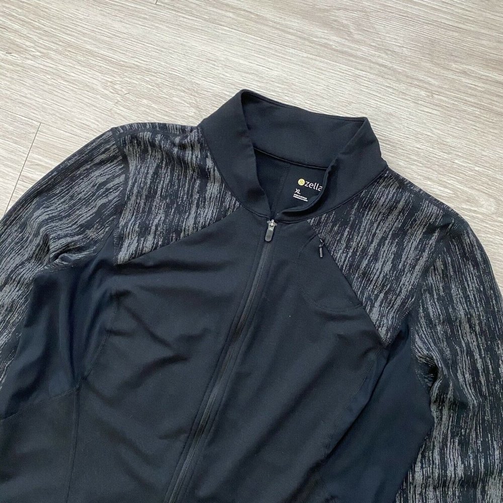 Zella XL Jacket Full Zip Black Mesh Panels Workout - Picture 4 of 11